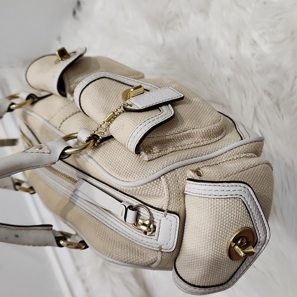 🔹️Coach🔹️ | Vintage 2004 Small Cotton Twill Gallery Canvas  Satchel - Picture 8 of 16